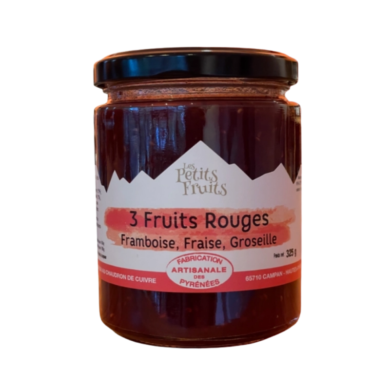 Confiture 3 fruits rouges 325g | Les Petits Fruits