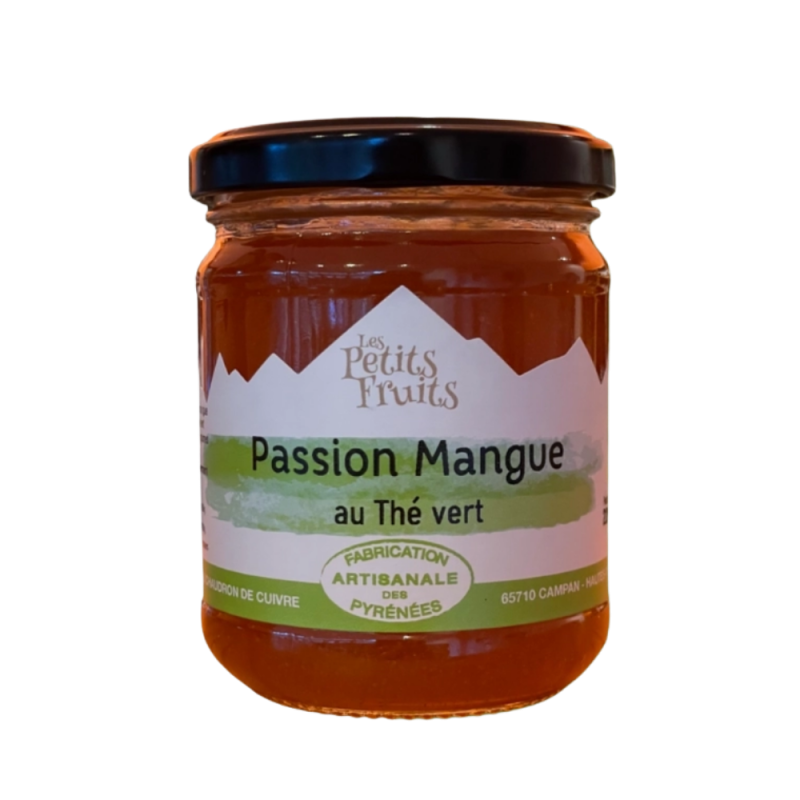 Confiture passion mangue thé vert 220g | Les Petits Fruits