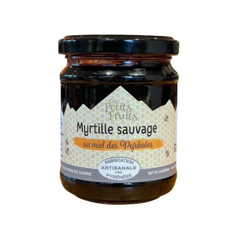 Confiture myrtille sauvage miel 210g | Les Petits Fruits