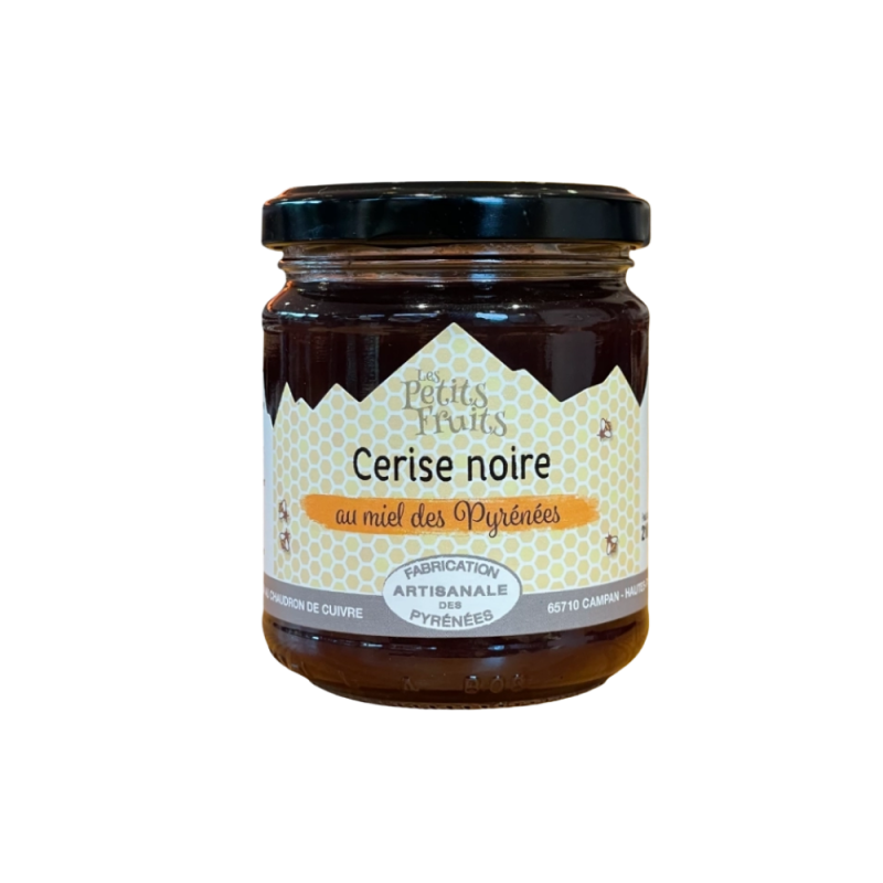 Confiture cerise noire au miel 210g | Les Petits Fruits