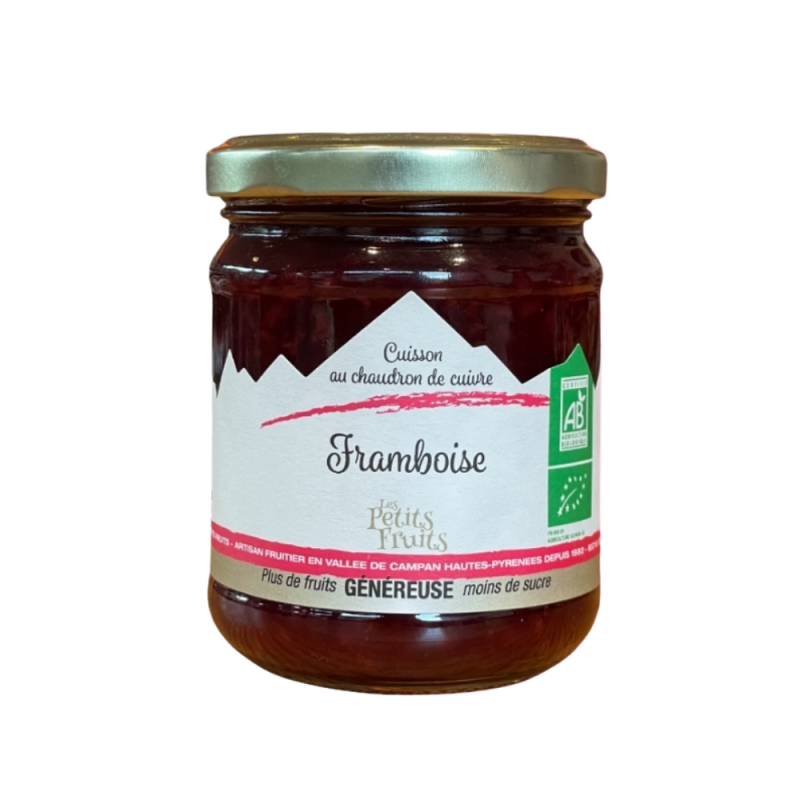 Confiture allégée bio framboise 210g | Les Petits Fruits