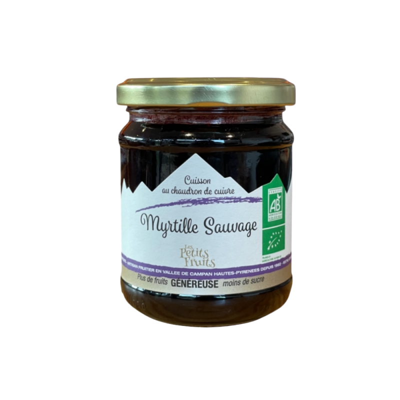 Confiture Allégée Bio Myrtille sauvage 210g | Les Petits Fruits